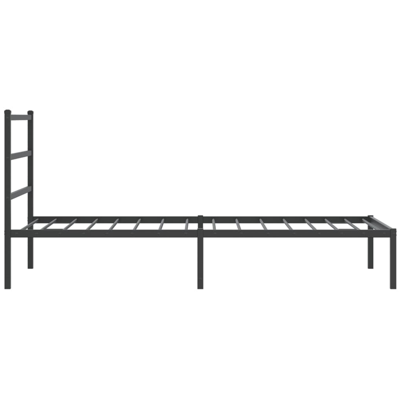 vidaXL Engineered wood Twin Bed Frame in Black