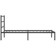 vidaXL Engineered wood Twin Bed Frame in Black