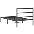 vidaXL Engineered wood Twin Bed Frame in Black