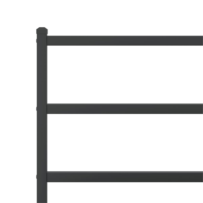 vidaXL Engineered wood Twin Bed Frame in Black