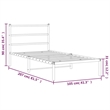 vidaXL Engineered wood Twin Bed Frame in Black