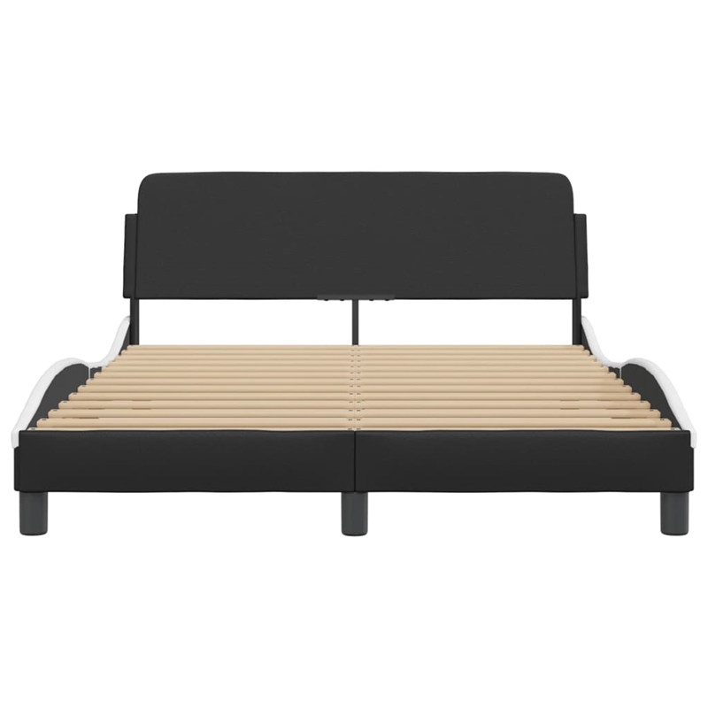 vidaXL Full Bed Frame in Black and White