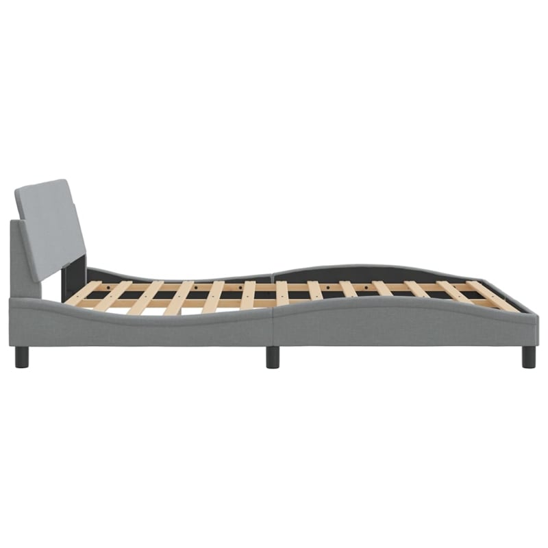 vidaXL Queen Engineered Wood Bed Frame in Light Grey