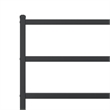 vidaXL Rectangular Powder-Coated Steel Full Bed Frame in Black