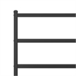 vidaXL 60 x 79 Powder-Coated Stee Bed Frame in Black
