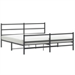 vidaXL 76 x 79.9 Steel Powder-Coated Bed Frame in Black