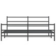 vidaXL 76 x 79.9 Steel Powder-Coated Bed Frame in Black