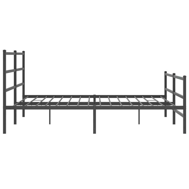 vidaXL 76 x 79.9 Steel Powder-Coated Bed Frame in Black