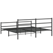 vidaXL 76 x 79.9 Steel Powder-Coated Bed Frame in Black