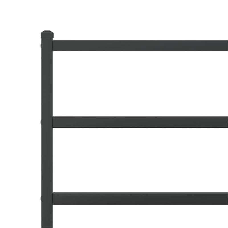 vidaXL 76 x 79.9 Steel Powder-Coated Bed Frame in Black