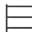 vidaXL 76 x 79.9 Steel Powder-Coated Bed Frame in Black