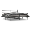 vidaXL 76 x 79.9 Steel Powder-Coated Bed Frame in Black