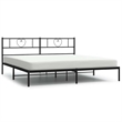 vidaXL Powder-Coated Steel King/Double Bed Frame in Black