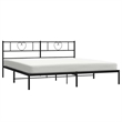 vidaXL Powder-Coated Steel King/Double Bed Frame in Black