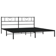 vidaXL Powder-Coated Steel King/Double Bed Frame in Black