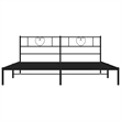 vidaXL Powder-Coated Steel King/Double Bed Frame in Black