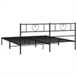 vidaXL Powder-Coated Steel King/Double Bed Frame in Black