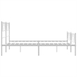 vidaXL Powder-Coated Steel Full/Double Bed Frame in White