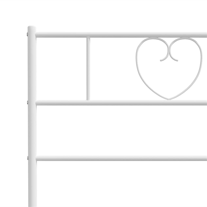 vidaXL Powder-Coated Steel Full/Double Bed Frame in White