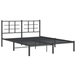 vidaXL Powder-Coated Steel King Bed Frame in Black