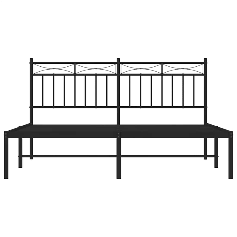 vidaXL Engineered Wood King Bed Frame in Black