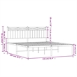vidaXL Engineered Wood King Bed Frame in Black