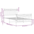 vidaXL Engineered wood Twin Bed Frame in Black