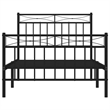 vidaXL Engineered wood Twin Bed Frame in Black