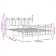 vidaXL Powder-Coated Steel Full/Double Bed Frame in Black