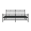 vidaXL Rectangular Traditional Steel Full Bed Frame in Black