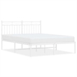 vidaXL Powder-Coated Steel Full/Double Bed Frame in White