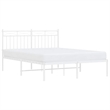 vidaXL Powder-Coated Steel Full/Double Bed Frame in White