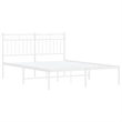 vidaXL Powder-Coated Steel Full/Double Bed Frame in White