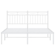 vidaXL Powder-Coated Steel Full/Double Bed Frame in White