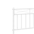 vidaXL Powder-Coated Steel King Size Bed Frame in White