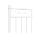 vidaXL Rectangular Powder-Coated Steel Full Bed Frame in White