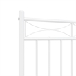 vidaXL Powder-Coated Steel King Size Bed Frame in White