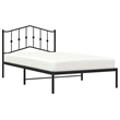 vidaXL Engineered wood Twin Bed Frame in Black
