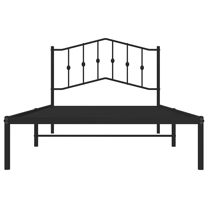 vidaXL Engineered wood Twin Bed Frame in Black