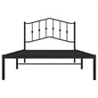 vidaXL Engineered wood Twin Bed Frame in Black