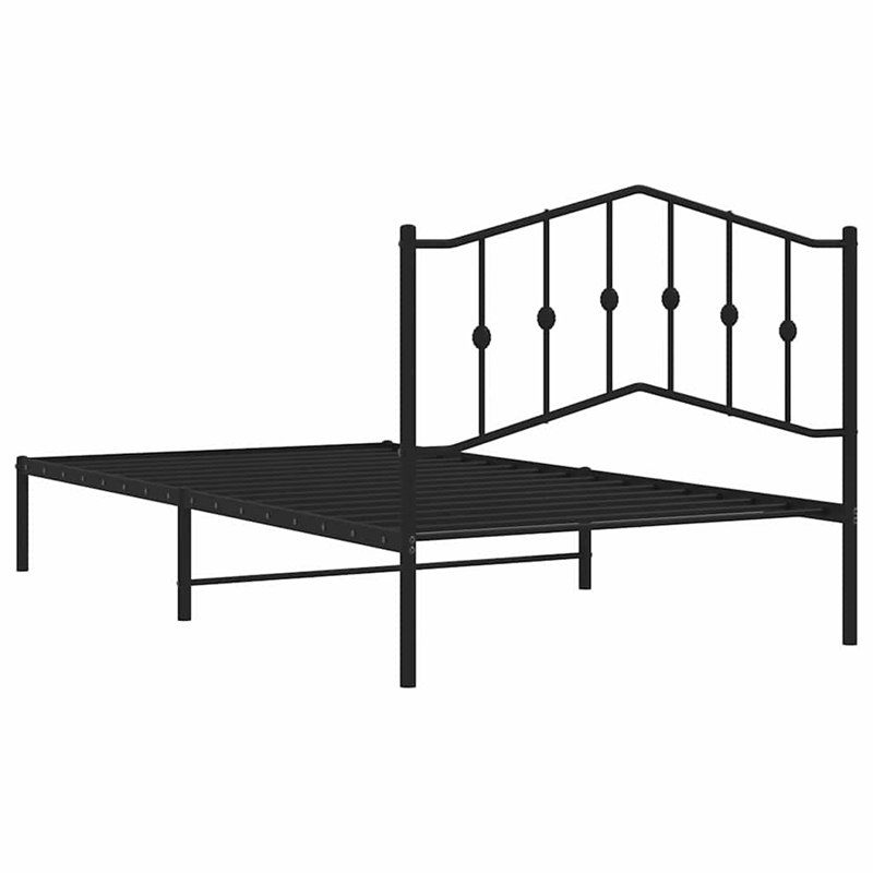 vidaXL Engineered wood Twin Bed Frame in Black