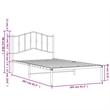 vidaXL Engineered wood Twin Bed Frame in Black