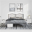 vidaXL Powder-Coated Steel Full/Double Bed Frame in Black