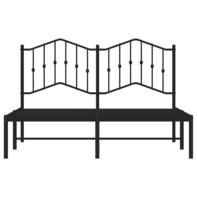 vidaXL Powder-Coated Steel Full/Double Bed Frame in Black