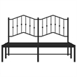 vidaXL Powder-Coated Steel Full/Double Bed Frame in Black