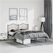 vidaXL Powder-Coated Steel Full/Double Bed Frame in Black