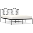 vidaXL Powder-Coated Steel King Bed Frame in Black