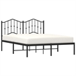 vidaXL Powder-Coated Steel King Bed Frame in Black