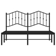 vidaXL Powder-Coated Steel King Bed Frame in Black