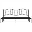 vidaXL Rectangular Traditional Steel Full Bed Frame in Black